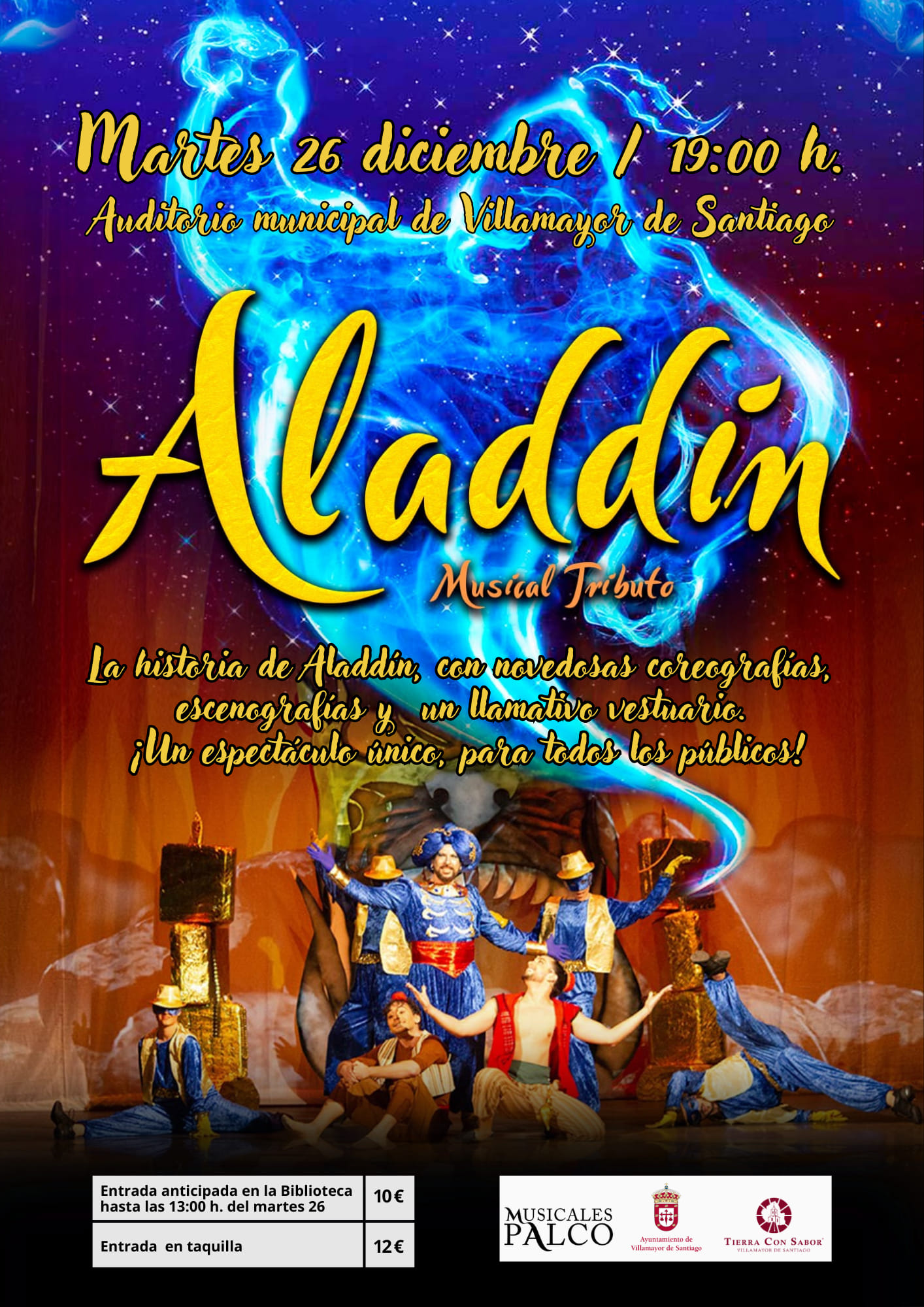 En este momento estás viendo Aladdín, musical tributo en Villamayor de Santiago