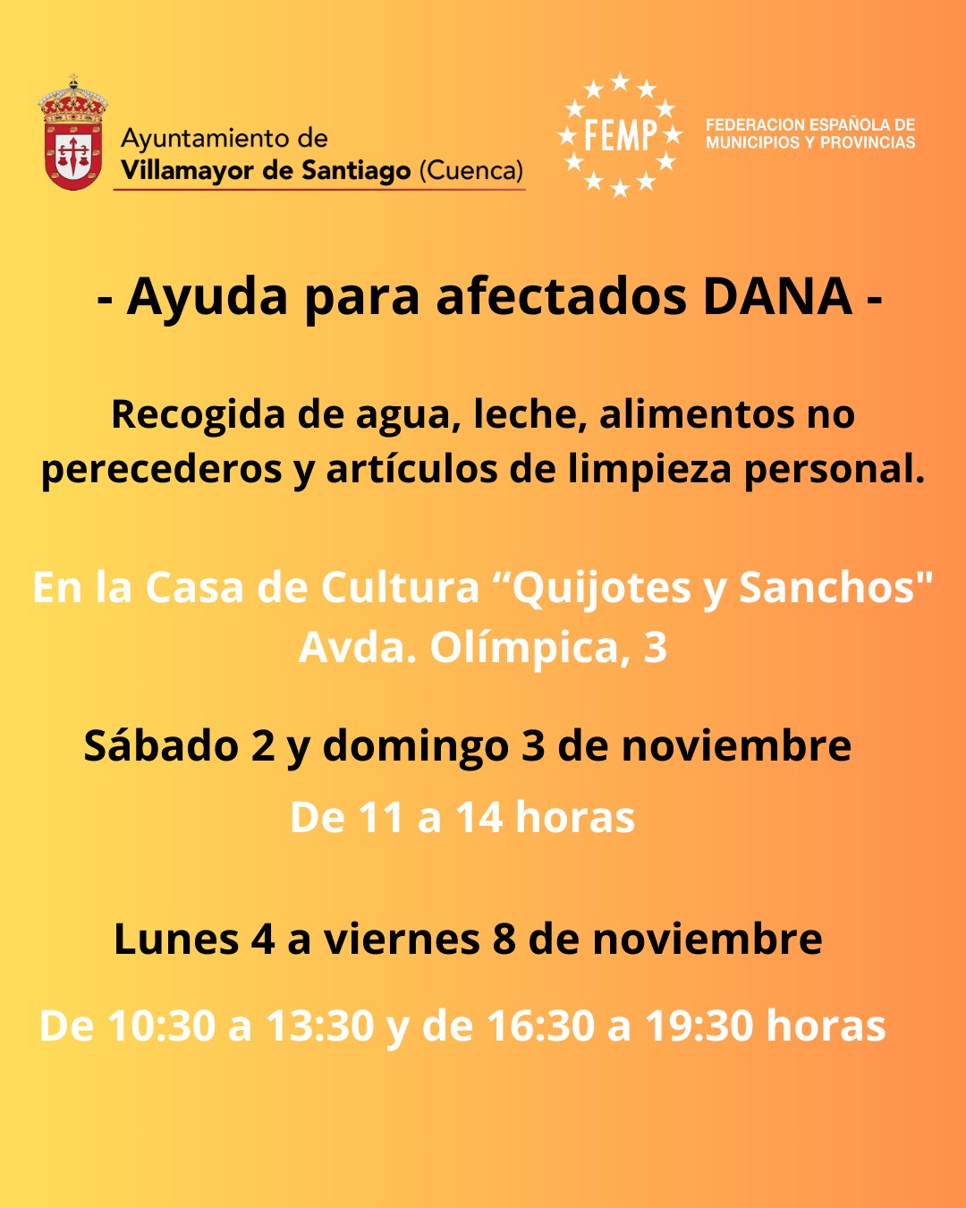 Lee más sobre el artículo Ayuda para afectados DANA