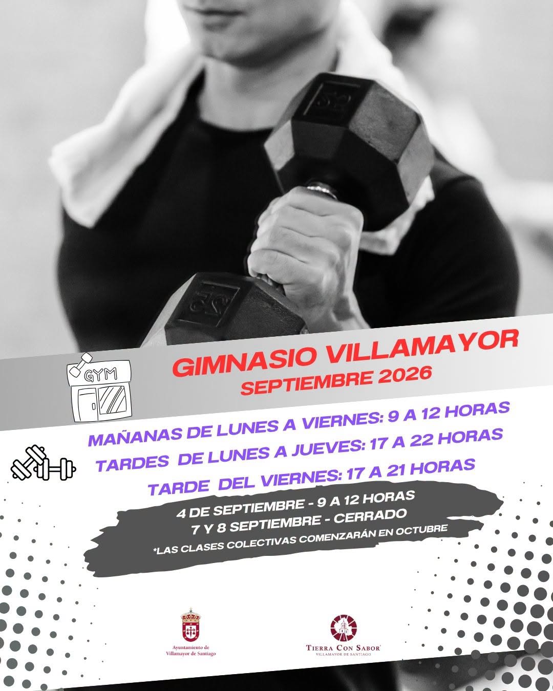 En este momento estás viendo Horarios Gimnasio Municipal: mes de septiembre